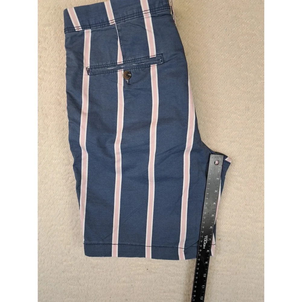 American Eagle Stripied Shorts Mens Size 32 Slim Fit Flat Front‎